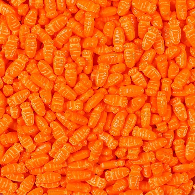 Edible Carrot Sprinkles for Cake Decorating, Carrot Cake Decorations for Easter Cupcakes, Carrot Cake, Macaron, Ice Cream Topping, Cookies(120g/4.23oz)