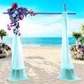 MDS Halloween Chiffon Draping Fabric - 1 Panel, 30" Wide x 30ft Long - Sheer Spooky Arbor & Canopy Drapery for Haunted House Backdrops, Party Ceilings, DIY Costumes & Themed Events - Teal