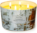HomeLights Scented Candles for Women & Men, 18oz Candle Jars Aromatherapy 4-Wick Candle, Ideal for Industrial Chic Home Decor and Gifts, Cashmere Warm Vanilla
