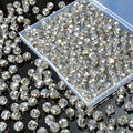 220Pcs 10mm Crystal Glass Beads for Jewelry Making Beads for Bracelets Necklace Pendants Making Supplies(Gray)