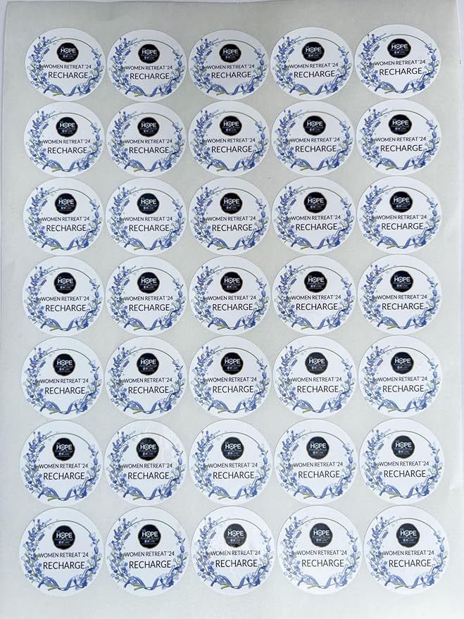 Custom Stickers for Weddings, Birthdays & Businesses - Personalized Labels with Your Logo - Waterproof, Fade and Heat Resistant - Pack of 100-1000 (Wreath L, 3 Inch)