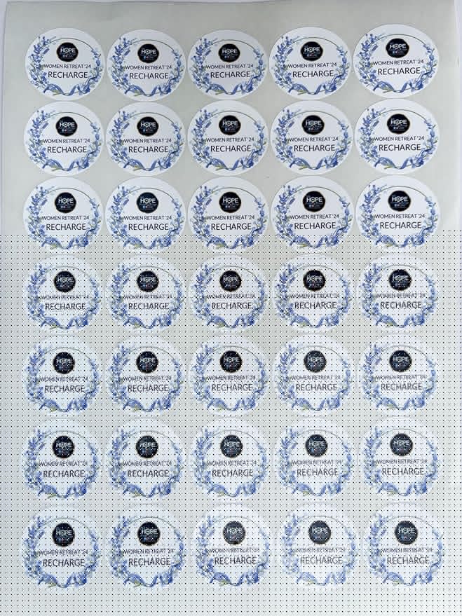 Custom Stickers for Weddings, Birthdays & Businesses - Personalized Labels with Your Logo - Waterproof, Fade and Heat Resistant - Pack of 100-1000 (Wreath Q, 3 Inch)