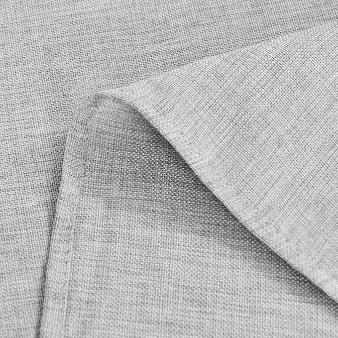 Hiasan Faux Linen Rectangle Tablecloth - Wrinkle and Stain Resistant Washable Table Cloth for Kitchen Dining Room Holiday Table Cover for Dinner, Light Grey, 70 x 108 Inch