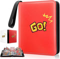 480-Card Binder – 4-Pocket Trading & Gaming Card Album with 60 Removable Sleeves, Portable PU Leather Zipper Case with Handle, Fits MTG & Sports Cards – Gift for Collectors