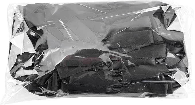 50 PCs Black Bow 5 Inch Long Tail Bows for Gift Wrapping, Easter Bow Party Decorations, Twist Tie Bows, Satin Bows for Crafts, Premade Bows for Presents, Treat Bags, Bottles, Cakes