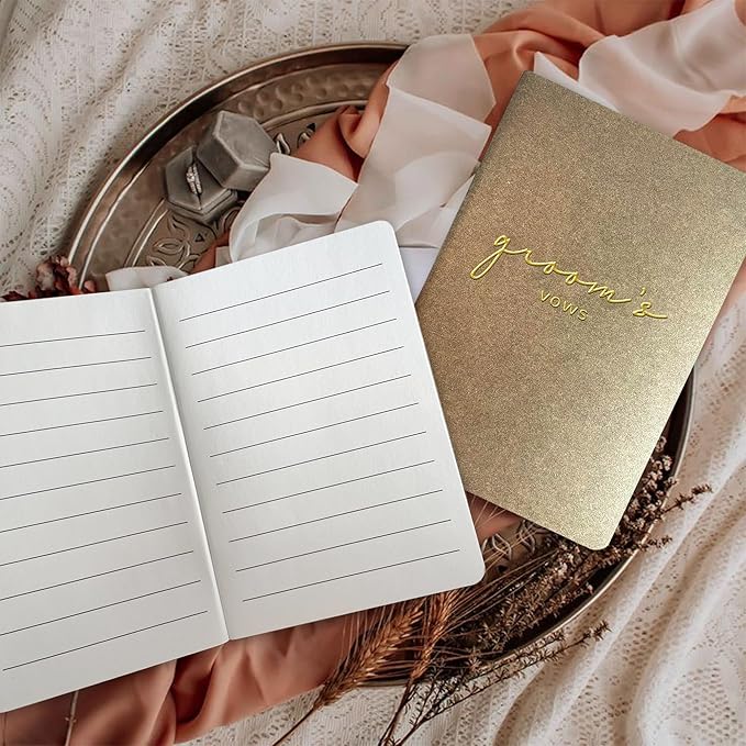 Vow Books His and Hers Wedding Vow Books Bride and Groom Vow Books Wedding Essentials Wedding Accessories(XZ-GB-Terracotta)