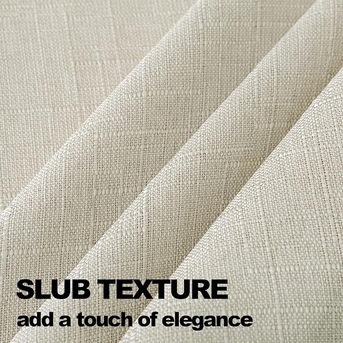 NLMUVW Linen Tablecloth for Rectangle Table 120 Inch, Textured Table Cloth 8 FT Water Resistant Farmhouse for Kitchen Dining Party, 54 x 120 Inch