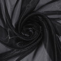 P Pothuiny Sheer Organza Fabric by The Yard, 3 Yards x 60 Inch Wide Bridal Black Organza Tulle Fabric Roll Shiny Gauze Fashion Dress Sewing Craft for Wedding Party Decorations Backdrop