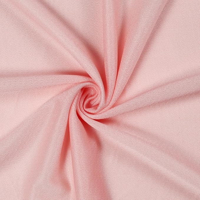 VDS Pack of 2 Panel (30 Inch X 20 Feet) Wedding Arch Draping Fabric Sheer Chiffon Fabric Drapery for Wedding Ceremony Reception Swag Backdrop Canopy Chuppah ARBO Altars Decoration (Dusty Rose)