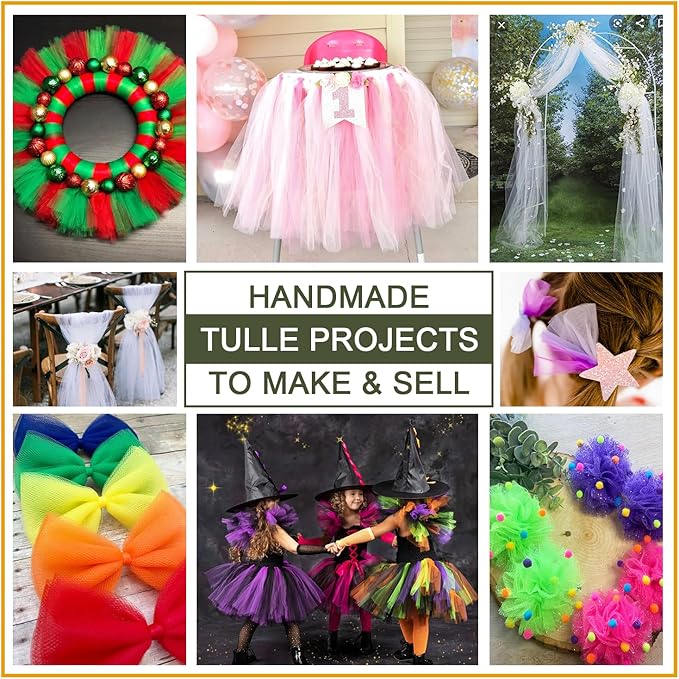 Burgundy Tulle Fabric Roll 6 Inch X 300 FT (100 Yards) Matte Tulle Ribbon Netting Mesh Spool for DIY Tutu Skirt Wedding Bow Gift Wrapping Baby Shower Christmas Party Halloween Decorations