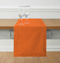 Solino Home Cotton Linen Pumpkin Table Runner 90 Inches Long - Hemstitch 14 x 90 Inch Table Runner for Fall, Autumn, Halloween, Thanksgiving, Holiday - Handcrafted and Machine Washable