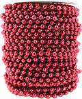 Mandala Crafts 6mm Faux Burgundy Pearl Beads Roll - 27 Yards Strand of Fake Pearls Chain Garlands Spool String for Christmas Tree, Wedding, Party, Vases, DIY Decoration