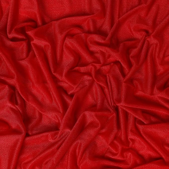 VDS Pack of 1 Panel (30 Inch X 20 Feet) Wedding Arch Draping Fabric Sheer Chiffon Fabric Drapery for Wedding Ceremony Reception Swag Backdrop Canopy Chuppah ARBO Altars Decoration (Red)
