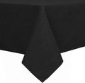 Hiasan Faux Linen Rectangle Tablecloth - Wrinkle and Stain Resistant Washable Table Cloth for Kitchen Dining Room Holiday Table Cover for Party Dinner, Black, 60 x 84 Inch