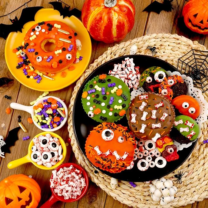 Halloween Sprinkles, Bloody Dog Bones Candy, Halloween Candy, Edible Sprinkles for Cake Decorating, Cupcake Decoration, Cupcake Toppings, Cookie, Ice Cream, 180g/ 6.35oz