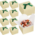 VGOODALL Gold Treat Boxes, Glitter Candy Box with Ribbon Paper Treat Boxes for Wedding Cookie Chocolates Small Gifts