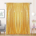 Gold Sequin Backdrop 10FTx10FT 1 Panel Glitter Curtain Backdrop Sparkle Background for Weddings Showers Christmas Festivals Photography Graduations