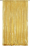 Poise3EHome 4x8ft Gold Sequin Backdrop, Upgrade Shimmer Backdrop for Wedding Christmas Decor, Party Photo Booths, and Event Decorations