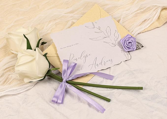 Lavender Satin Ribbon 3/8 inch X Continuous 25 Yards, Single Face Polyester Ribbon Perfect for Gift Wrapping, Flower Bouquet, Wedding Decor, Crafts, Bow Making, Sewing and More