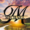 Custom Signs Outdoor Metal, Personalized Name Sign, Family Last Name Sign Home Decor, Initial Monogram Wall Metal Art, Customized Christmas Housewarming Wedding Gifts