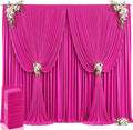 50ft x 12ft Hot Pink Backdrop Curtains Wrinkle Free Backdrop Curtain for Wedding Parties Pink Fabric Backdrops Drapes Back Drop Cloth Bridal Shower Stage Curtains Wedding Decorations for Reception