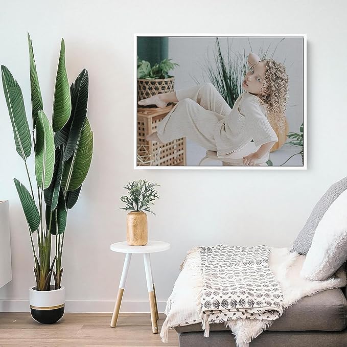 Personalized Custom Canvas Prints: Photo On Canvas (White, 24x36) Transform Your Photos into Stunning Framed Wall Art Digitally Printed Photo To Canvas Ideal for Home Decor, Gifts Keepsakes.