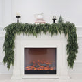 12FT Christmas Cedar Garland Artificial Real Touch Thickness Realistic Greenery Pine Garland for Mantle Fireplace Outdoor Indoor Christmas Decorations