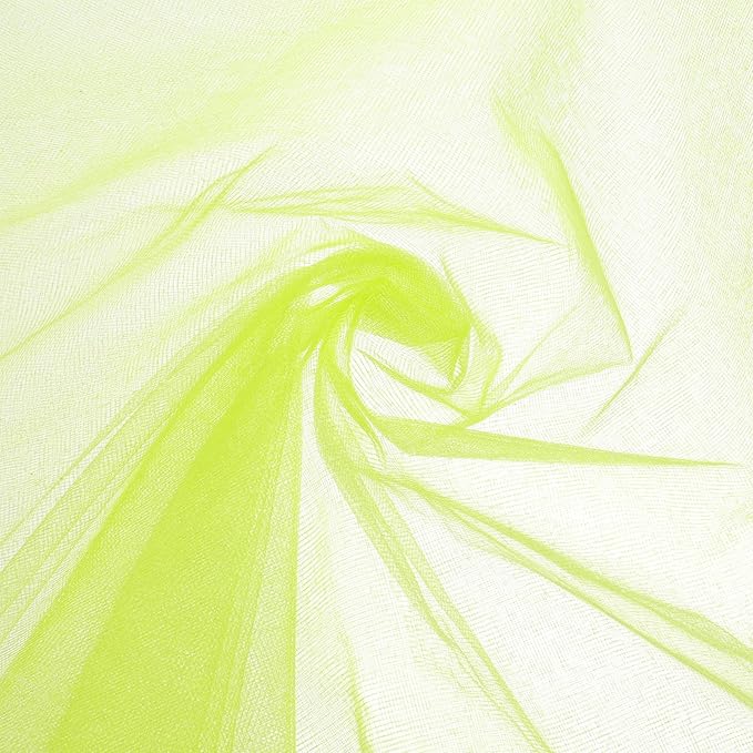 uxcell 19" by 5.5 Yard Tulle Fabric Backdrop Curtains for DIY Tutu Skirt Shower Decor Wedding Crafts Birthday Party Supplies, Fruit Green