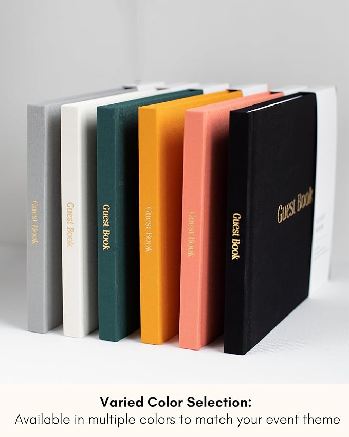 Lamare Wedding Guest Book – Elegant Guest Book for Party, Baby Shower Guest Book & Polaroid Guest Book for Wedding