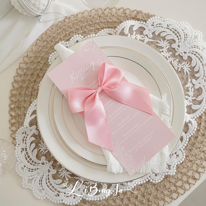 4.5" Satin Ribbon Pink Bows for Gift Wrapping, Twist Tie Bows, Cute Bows for Crafts, Party Favors, Premade Bows Pre-Tied Decorative Bows for Flower Bouquets Candy Apple Bows-24 Counts