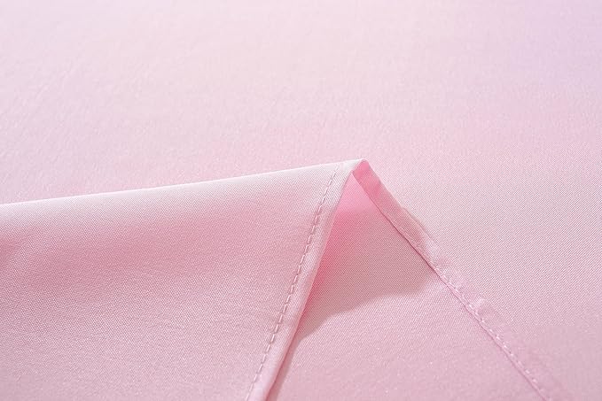 Craft And Party Pink Rectangle Tablecloth, 60 x 84 Inch, Washable Polyester Fabric for Home, Party, Wedding or Restaurant Use