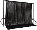 PartyDelight Black Sequin Backdrop 20Ft x10 Ft Photography Curtain Special Events Party