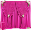 40ft x 12ft Hot Pink Backdrop Curtains Wrinkle Free Backdrop Curtain for Wedding Parties Pink Fabric Backdrops Drapes Back Drop Cloth Bridal Shower Stage Curtains Wedding Decorations for Reception