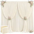 20ft x 12ft Champagne Backdrop Curtains Wrinkle Free Backdrop Curtain for Wedding Parties Fabric Backdrops Drapes Back Drop Cloth Bridal Shower Stage Curtains Wedding Decorations for Reception