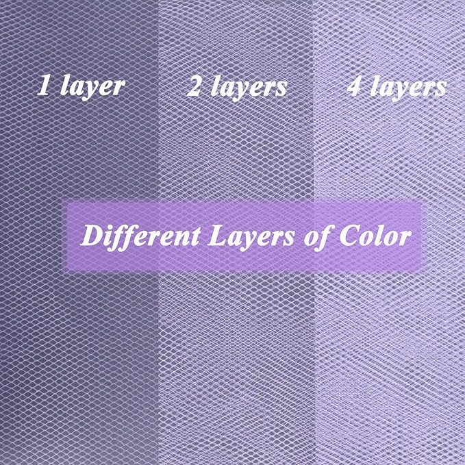 Lavender Tulle Fabric Roll 6" by 100 Yards (300 ft) Soft Tulle Spool for DIY Crafting Favor Supplies, Tutus, Wedding, Party Decorations, Gift Wrapping
