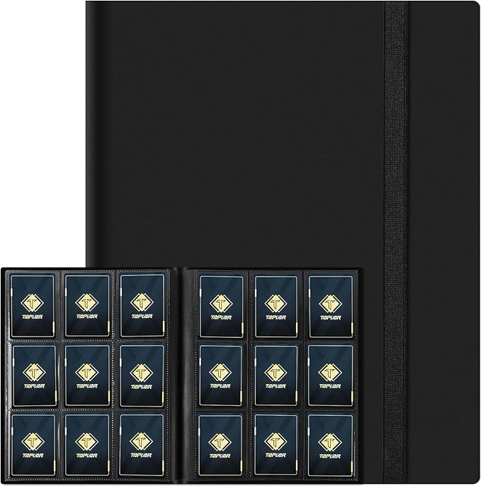 9 Pocket Trading Card Binder,360 Card Binder Album Folder Book Fit for MTG Baseball Football Sports Cards, Easy to Use Card Collection Binder