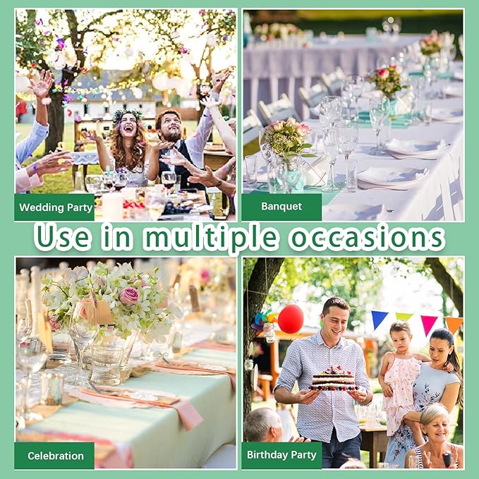 CHENGU 150 Pieces Spandex Stretch Chair Sashes Bows Elastic Chair Cover Bands Ties with Buckle Slider for Wedding Party Reception Events Universal Ceremony Banquet Decorations (Green)