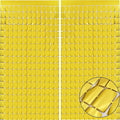 PADELO Gold Shimmer Wall Backdrop, Square Backdrop Curtain, 2Pcs 3.3x6.6 Feet Gold Streamer Backdrop for Party Decorations
