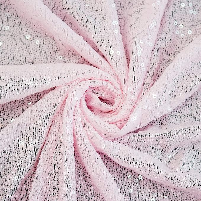 Pink Sequin Curtains 4FTx8FT 2 Panels Sequin Wall Backdrop Curtain