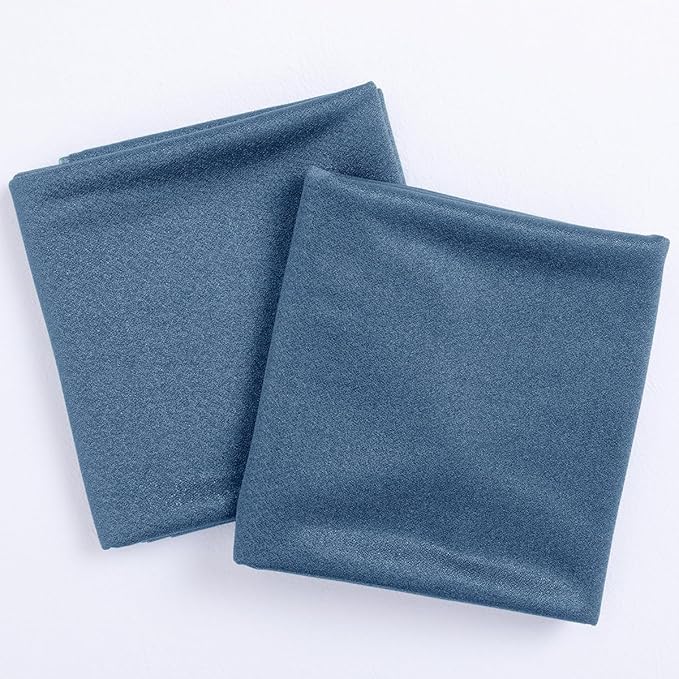 Socomi Wedding Arch Draping Fabric 29" x 20Ft 2 Panels Dusty Blue Sheer Outdoor Curtain Drapes Extra Long for Bridal Baby Shower Ceremony Birthday Party Decor