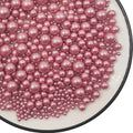 Edible Rose gold Pearls Sugar Sprinkles 120g/4.23 oz, Mix size Candy Pearl for Cake Decorating and Cupcake Toppers, Cookie Decorations Topping, Wedding Shower Party Valentines Halloween Christmas
