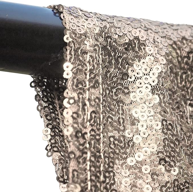 Champagne Sequin Backdrop Curtains 1 Panel 10FTx10FT Glitter Champagne Photo Backdrop Drapes Party Wedding Baby Shower Curtain Sparkle Photography Background