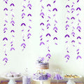 52 Ft Purple White Party Decorations Lavender Leaf Garland Kit Lilac Paper Hanging Leaves Streamer Banner for Birthday Bachelorette Engagement Anniversary Wedding Bridal Baby Shower Hen Party Supplies