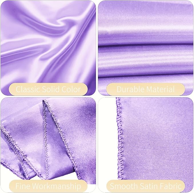 100 PCS Satin Chair Sashes Decorative Bow Chair Sashes Ties Back Ribbon Bows Chair Cover Band for Wedding Party Ceremony Reception Events Banquet Home Kitchen Chair Cover Decor(7x108inch,Lavender)
