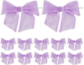 AIMUDI Purple Bows for Crafts 4" Lavender Bows with Twist Ties Premade Lilac Bows Pre Tied Organza Bows for Treat Bags, Easter's Day, Cake Pop,Gift Wrapping,Baby Shower,Wedding Favor -12 Counts