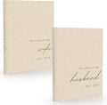 Wedding Vow Books His and Hers - 2 Pack Personalized 2025 Year His & Hers Book - Linen Hardcover Bride and Groom Notebook for Ceremony Vows - Bookmark & Lined Pages - Renewal & Wedding Must Haves