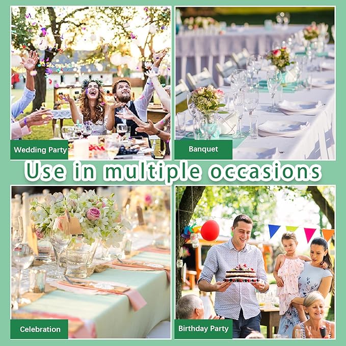 CHENGU 150 Pieces Spandex Stretch Chair Sashes Bows Elastic Chair Cover Bands Ties with Buckle Slider for Wedding Party Reception Events Universal Ceremony Banquet Decorations(Sage Green)