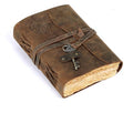 cuero Compass Vintage Leather Journal Antique Handmade Bound Journal with Deckle Edge Paper Diary Leather Sketchbook Drawing Journal Notebook Great Gift Men & Women (6X8 Inch)