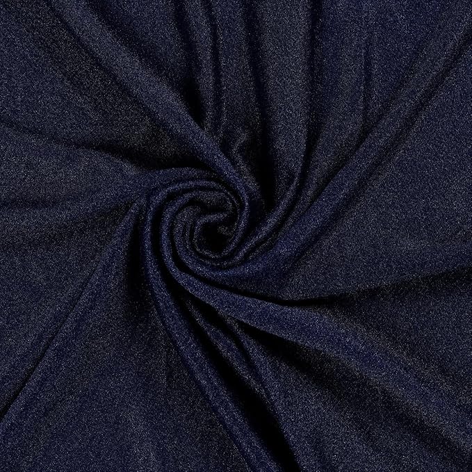 VDS Pack of 2 Panel (30 Inch X 20 Feet) Wedding Arch Draping Fabric Sheer Chiffon Fabric Drapery for Wedding Ceremony Reception Swag Backdrop Canopy Chuppah ARBO Altars Decoration (Navy Blue)