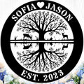 Personalized Tree of Life Metal Sign Wall Art Decor, Custom Wedding Gifts for Couples, Custom Family Name Sign, Christmas Valentine's Day Housewarming Gifts